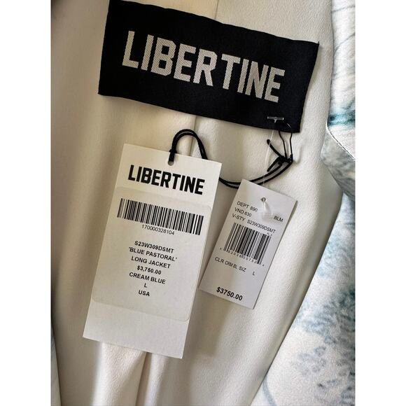 LIBERTINE BLUE PASTORAL LONG SILK JACKET - Picture 13 of 14